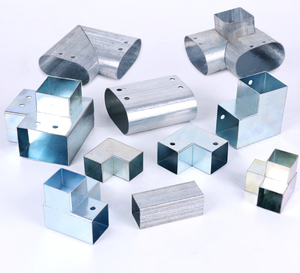 Connettori per Tubi Quadrati Zincati Senza Saldatura per Ringhiere Metalliche, Fornitura di Fabbrica - Product Image 2