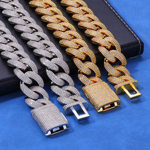 Bespoke Signature Hip Hop <b>Iced</b> <b>Out</b> Cuban <b>Chain</b> Moissanite 925 Sterling Silver Miami Link Necklace VVS1 Diamond Tester Pass - Product Image 4