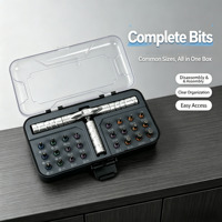 Jeu de tournevis à cliquet de précision 24-en-1, outils de réparation manuels multifonctionnels pour la maison