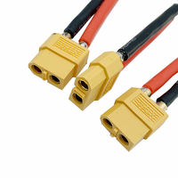 Adaptateur automobile personnalisé XT30 XT60 XT90 avec contact en cuivre IP65, faisceau de câblage mâle-femelle, batterie PA, connecteur jaune