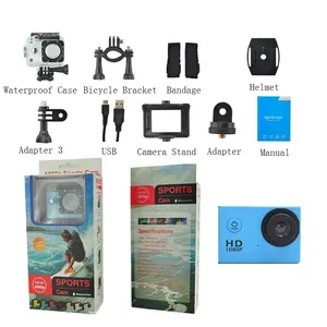 Mini caméra d'action étanche, casque HD, enregistrement de vidéo, Sport