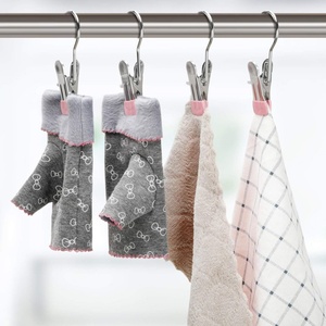 PVC Coated Anti Slip Laundry Hooks Socks Metal Clips Touser Hanger - Product Image 5
