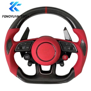 พวงมาลัยรถยนต์คาร์บอนไฟเบอร์พื้นแบนแบบปรับความร้อนได้ตามต้องการสำหรับรถ <span class=keywords><strong>Audi</strong></span> <span class=keywords><strong>TT</strong></span> TTS <span class=keywords><strong>Mk2</strong></span> Mk3 8N 8S <span class=keywords><strong>RS</strong></span> A3 A4 A5 A6 A7 B7 B8 B8.5 - Product Image 5