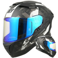 REVO-Casque de Moto Modulaire à Face Ouverte, Spoiler à Double Visière, Différentes Couleurs, à la Mode