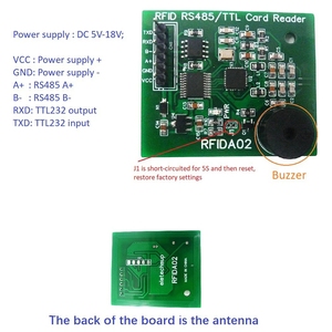Lecteur de cartes <span class=keywords><strong>RFID</strong></span> UID IC RFIDA02 RS485/<span class=keywords><strong>RS232</strong></span>(TTL) UART 13,56 MHz PCB DC5-18V - Product Image 5