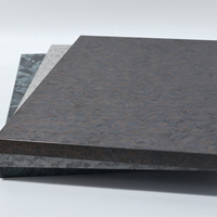 Planche en bois massif multicouche texturée gris argenté écologique E0 haute densité pour meubles de maison et décoration de cuisine
