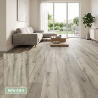 Revêtement de sol SPC rigide à l'aspect bois, résistant aux rayures, avec revêtement UV personnalisé OEM pour les centres commerciaux et les supermarchés