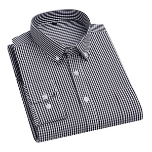 <span class=keywords><strong>Camisa</strong></span> de <span class=keywords><strong>manga</strong></span> <span class=keywords><strong>larga</strong></span> ajustada para hombre 2025, estilo urbano versátil para jóvenes, ropa informal de uso diario, temporada de verano tejida <span class=keywords><strong>a</strong></span> <span class=keywords><strong>cuadros</strong></span> pequeños - Product Image 3