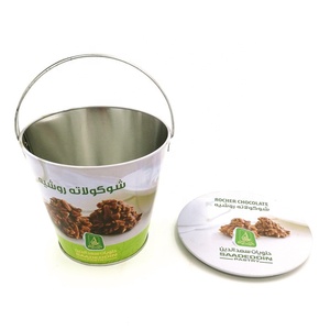 Small Chocolate Nut Packaging Metal <strong>Tin</strong> <strong>Bucket</strong> with Insert Lid and Metal Handle - Product Image 6