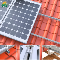 Système de montage solaire pour toitures en tuiles de béton pour projets photovoltaïques commerciaux et industriels, conception modulaire étanche, aménagement flexible, rapide