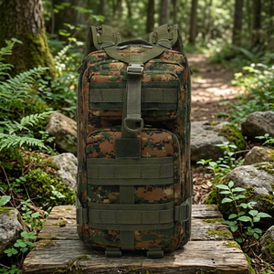 Mochila Táctica Oxford de 30L con Cierre de Cremallera, Sistema Molle de Camuflaje para Hombres, Supervivencia al Aire Libre, Senderismo, Caza, Personalizada - Product Image 4