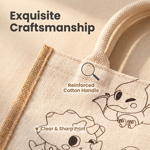Bolsa de Yute con Estampado Floral Personalizado, Bolsa de Regalo Reutilizable de Hesse, Bolsa de Compras al por Mayor - Product Image 3