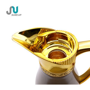 <span class=keywords><strong>Pot</strong></span> à <span class=keywords><strong>eau</strong></span> et bouilloire en verre de luxe 1L avec poignée et couvercle, revêtement doré, isolation thermique 24h, écologique - Product Image 5