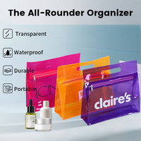 Sacs d'emballage pour maillots de bain en plastique thermosoudés, sac à poignée en PVC, sac de voyage en PVC, sac de maquillage cosmétique avec fermeture éclair, sac étanche