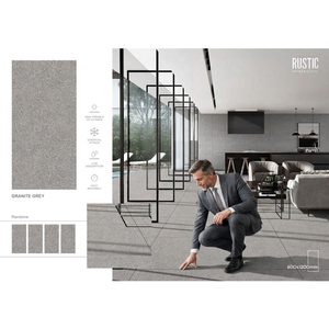 Azulejos de porcelana travertino de 60x120cm, superficie mate y pulida, doble capa, piedra caliza, gris, azulejos de pared exterior de 600x1200mm - Product Image 2