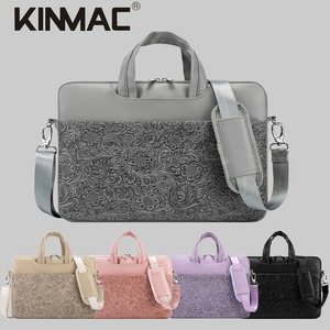 Sac pour ordinateur portable Kinmac 13 14 15 16 pouces, sacoche en cuir imperméable avec bandoulière amovible pour hommes et femmes - Product Image 1
