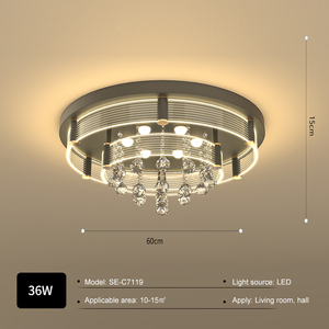 2023 nóng bán dropshipping chất lượng tốt rõ ràng nhỏ Pha Lê Acrylic Chụp đèn <span class=keywords><strong>LED</strong></span> Đèn Trần - Product Image 6