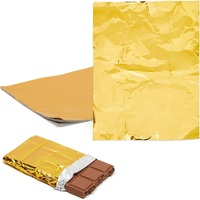 Papier d'emballage en aluminium de qualité alimentaire imprimé sur mesure en gros, feuilles colorées pour le chocolat