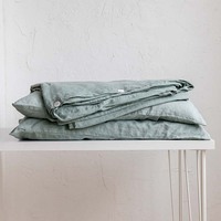 Ensemble de housse de couette en lin pur avec taies d'oreiller, fermeture à boutons, couette en lin français, draps de luxe pour king size
