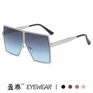 Eyewear <b>Square</b> Large Frame <b>Sunglasses</b> Gold Metal Unisex UV400 Protection Street Style - Product Image 3