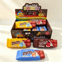 Jouet Squishy Barre de Chocolat en PU, Jouet Anti-Stress à Rebond Lent, Bonbon à Presser, Jouet Fidget Squishies en Gros pour Enfants et Adultes