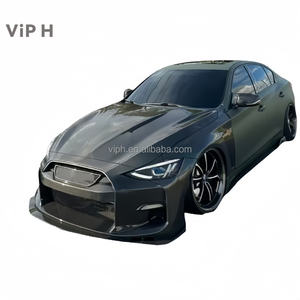 <span class=keywords><strong>Pare</strong></span>-chocs <span class=keywords><strong>avant</strong></span> en fibre de carbone complète Viph pour Infiniti Q50 - Installation par vis - <span class=keywords><strong>Peinture</strong></span> noire - Code couleur - Ajustement universel - Product Image 3