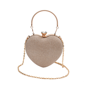 Bolso de Mano Tipo Clutch con Borlas, Popular en 2024, Bolso de Fiesta de Lujo para Mujer, Bolso de Mano Metálico Versátil para Vestidos, Bolso de Noche con Forma de Corazón - Product Image 6