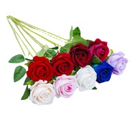 E4 Fabrik Hochzeit Rose Großhändler liefert Blumen Hintergrund Faux Rose Samt gefälschte Seide künstliche Samt Rose Blumen