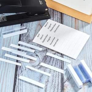 Dossier de fichiers en plastique transparent onglets collants onglets d'index auto-adhésifs insérables avec inserts imprimables en papier pour ordinateurs portables - Product Image 6