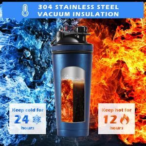 Custom logo Stainless Steel Double Wall Insulated Protein Powder Shaker 750ml Sports Gym Fitness Workout <strong>Blending</strong> Water <strong>Bottle</strong> - Product Image 5