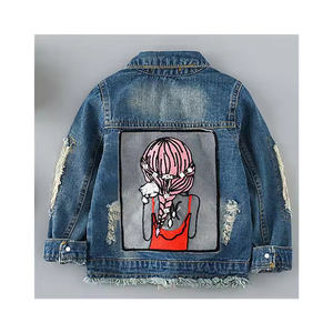 Veste en jean imprimée d'étoiles pour filles Fashion Wear Retro Design & Streetwear Look Prix abordable & Derniers modèles Vêtements pour filles - Product Image 2