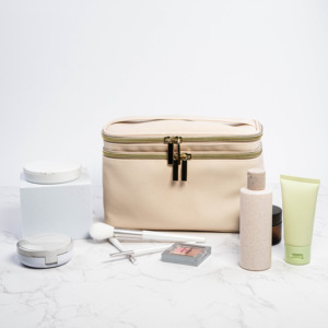 ISO BSCI Factory Large Capacity <b>Makeup</b> <b>Brush</b> Organizer Pu Leather Cosmetic <b>Case</b> for Personal Use - Product Image 6