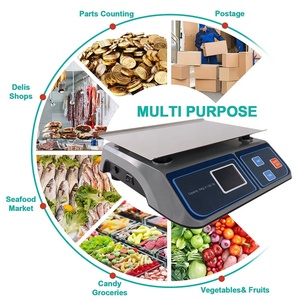 Siêu Thị Cân Nền Tảng Lớn 30Kg Cân Thực Phẩm Cân Nhà Bếp Màn Hình <span class=keywords><strong>LCD</strong></span> Kép Trước Và Sau - Product Image 6