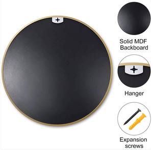 กระจกแขวนผนังกรอบอลูมิเนียมอัลลอยสีดำแบบทันสมัยตกแต่งทรงรี/ทรงยา - Product Image 6