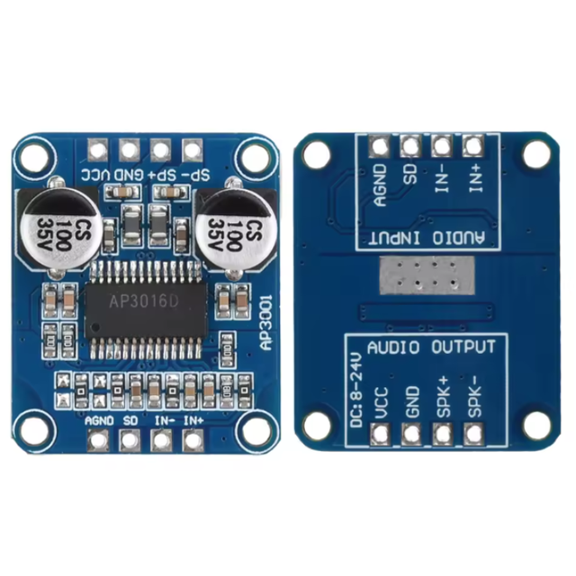 DC8-24V Class D Digital Amplifier Board Mono Audio Module 10W/20W/30W High Power Amplifier Module AP3001