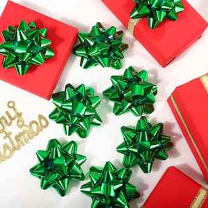 Factory Price Direct Sale Luxury Self Adhesive 4pcs Plastic <b>Ribbon</b> Star Bow Set for Valentine's Day Birthday Gift Box Decoration - Product Image 4