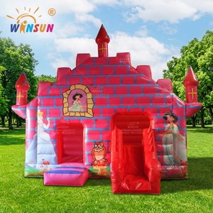 WINSUN Castillo Inflable de Princesa con Tobogán, Personalizable en Color y Tamaño, Material de PVC, Fácil de Instalar - Product Image 1