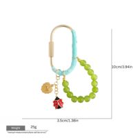 Porte-clés personnalisé EDGE, mode personnalisée, porte-clés coloré à perles, pendentif coccinelle, accessoire de sac à main mignon, breloque pour femmes