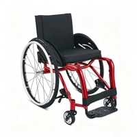 Fauteuil roulant manuel léger pour adultes handicapés, avec absorption des chocs, cadre rigide, pour loisirs et sports actifs, certifié CE ISO.