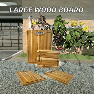 Planche à découper professionnelle en bambou grand format, robuste, écologique, compatible lave-vaisselle, pour la préparation culinaire, fourniture directe usine - Product Image 2