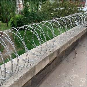 <span class=keywords><strong>Alambre</strong></span> de Púas Galvanizado BTO-30 Resistente al Agua y Fácil de Instalar, <span class=keywords><strong>Alambre</strong></span> de <span class=keywords><strong>Concertina</strong></span> Anti-Escalada de 500 mm de Diámetro para Cercas - Product Image 1