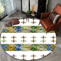 Traditioneller Äthiopischer Moseb-Muster Afrika Bunter Korb-Teppich Großhandel Habesha Kaffeehaus-Teppiche für Hochzeiten und Feiern