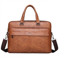Sac bandoulière de luxe en cuir PU souple pour homme, idéal pour ordinateur portable, bureau, fermeture éclair, coton écologique, vente en gros