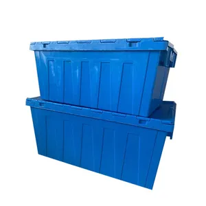 Plastik-Bewegungsbehälter Umschlagbox Scharnierdeckel-Bewegungsbehälter Kunststoff-Tote-Box für Supermarkttransport