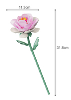 Femibox FL2258 Modèle de jouet Blocs de construction Fleurs artificielles 92 pièces Plastique ABS Jouet éducatif de construction DIY Décoration de la maison
