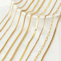 Collier Bijoux Fantaisie Chaîne Câble Rolo Figaro Franco Acier Inoxydable Doré Serpent Corde Maille Cubaine pour Hommes Femmes