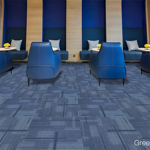 Alfombra de oficina interior acolchada con patrón de rompecabezas moderno, alfombra cuadrada con respaldo de betún de PP comercial - Product Image 6