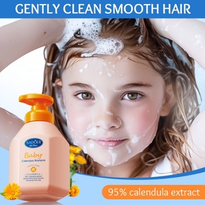 Champú <span class=keywords><strong>de</strong></span> Caléndula Orgánico <span class=keywords><strong>para</strong></span> Bebés OEM/ODM, Herbal e Hidratante, Limpieza Profunda, Voluminizador, Seguro y Anticaspa - Product Image 1