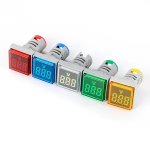 Son derece hassas 22mm AC DC voltmetre Mini LED dijital gerilim göstergesi gerilim metre cihazı voltmetre