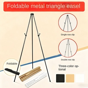 Expositor de Ropa Plegable Portátil de <span class=keywords><strong>Metal</strong></span> Triangular Personalizado, Independiente, para Uso en Exteriores, con Recubrimiento en Polvo, con Estante de 60 cm, Fácil de Usar - Product Image 3